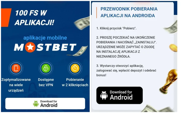 Mostbet aplikacja do pobrania na Androida