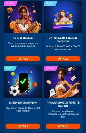 Bonus dans l'application Mostbet ci
